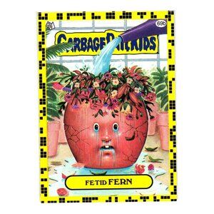Lost Garbage Pail Kids Fetid Fern Trading Card Topps 2011 Yellow Sticker